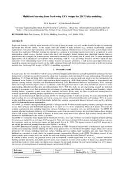 Multi-task learning from fixed-wing UAV images for 2D/3D city modeling