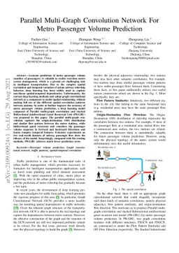 Parallel Multi-Graph Convolution Network For Metro Passenger Volume
  Prediction