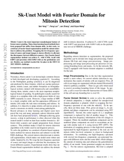 Sk-Unet Model with Fourier Domain for Mitosis Detection