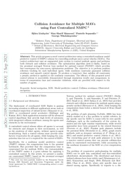 Collision avoidance for multiple MAVs using fast centralized NMPC