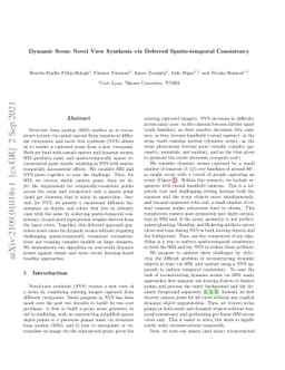 Dynamic Scene Novel View Synthesis via Deferred Spatio-temporal
  Consistency