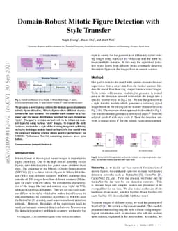 Domain-Robust Mitotic Figure Detection with Style Transfer