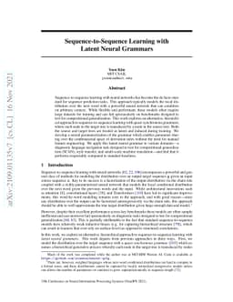 Sequence-to-Sequence Learning with Latent Neural Grammars