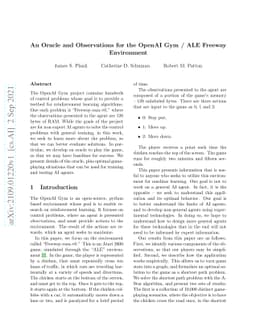 An Oracle and Observations for the OpenAI Gym / ALE Freeway Environment