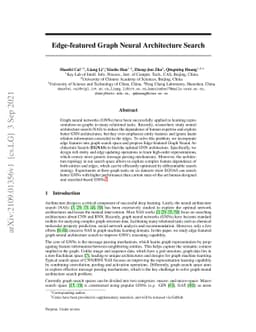 Edge-featured Graph Neural Architecture Search