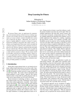 Deep Learning for Fitness