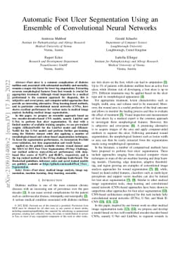 Automatic Foot Ulcer Segmentation Using an Ensemble of Convolutional
  Neural Networks