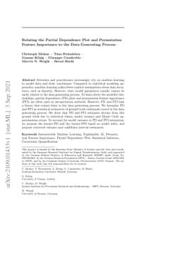 Relating the Partial Dependence Plot and Permutation Feature Importance
  to the Data Generating Process