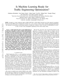 Is Machine Learning Ready for Traffic Engineering Optimization?