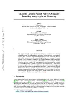 Dive into Layers: Neural Network Capacity Bounding using Algebraic
  Geometry