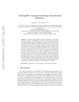 UnDeepLIO: Unsupervised Deep Lidar-Inertial Odometry