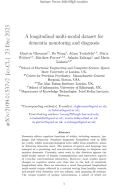 A Longitudinal Multi-modal Dataset for Dementia Monitoring and Diagnosis