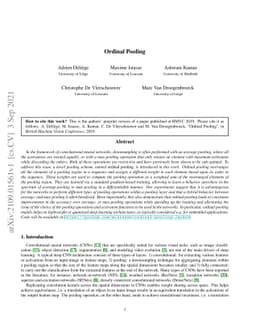 Ordinal Pooling