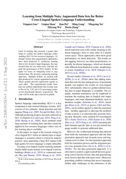 Learning from Multiple Noisy Augmented Data Sets for Better
  Cross-Lingual Spoken Language Understanding