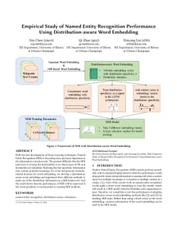 Empirical Study of Named Entity Recognition Performance Using
  Distribution-aware Word Embedding