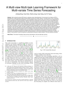 A Multi-view Multi-task Learning Framework for Multi-variate Time Series
  Forecasting