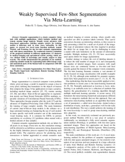 Weakly Supervised Few-Shot Segmentation Via Meta-Learning