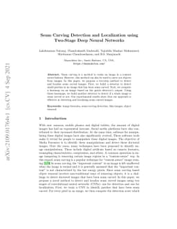 Seam Carving Detection and Localization using Two-Stage Deep Neural
  Networks