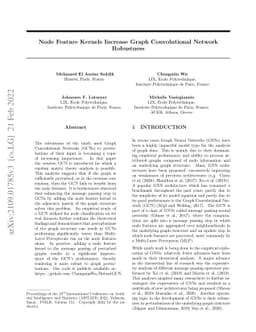 Node Feature Kernels Increase Graph Convolutional Network Robustness