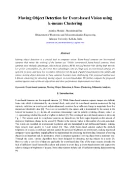 Moving Object Detection for Event-based Vision using k-means Clustering