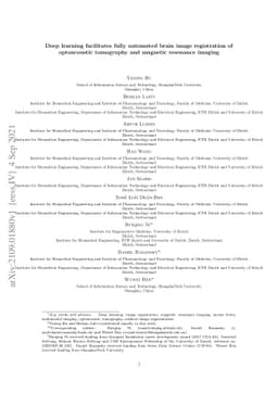 Deep learning facilitates fully automated brain image registration of
  optoacoustic tomography and magnetic resonance imaging