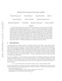 Robust fine-tuning of zero-shot models