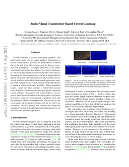 Audio-Visual Transformer Based Crowd Counting