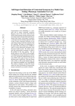 Self-Supervised Detection of Contextual Synonyms in a Multi-Class
  Setting: Phenotype Annotation Use Case
