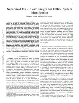 Supervised DKRC with Images for Offline System Identification