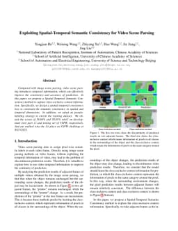 Exploiting Spatial-Temporal Semantic Consistency for Video Scene Parsing