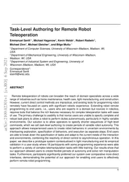 Task-Level Authoring for Remote Robot Teleoperation