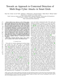 Towards an Approach to Contextual Detection of Multi-Stage Cyber Attacks
  in Smart Grids