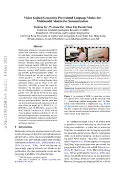 Vision Guided Generative Pre-trained Language Models for Multimodal
  Abstractive Summarization