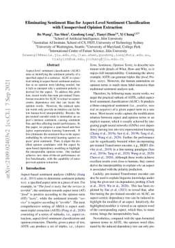 Eliminating Sentiment Bias for Aspect-Level Sentiment Classification
  with Unsupervised Opinion Extraction