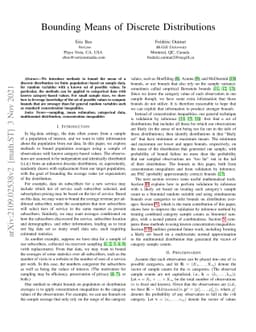 Bounding Means of Discrete Distributions