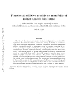 Functional additive models on manifolds of planar shapes and forms