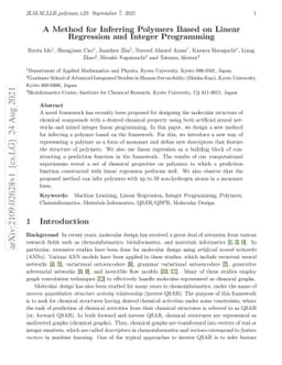 A Method for Inferring Polymers Based on Linear Regression and Integer
  Programming
