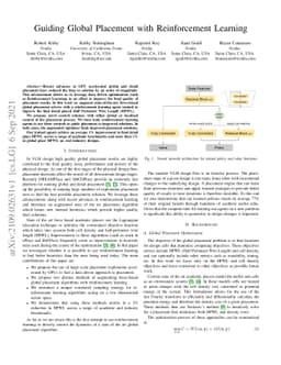 Guiding Global Placement With Reinforcement Learning