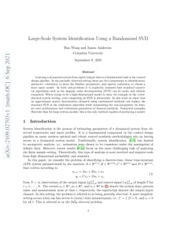 Large-Scale System Identification Using a Randomized SVD
