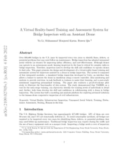 A Virtual Reality-based Training and Assessment System for Bridge
  Inspectors with an Assistant Drone