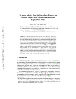 Bringing a Ruler Into the Black Box: Uncovering Feature Impact from
  Individual Conditional Expectation Plots