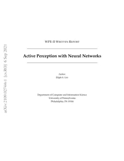 Active Perception with Neural Networks