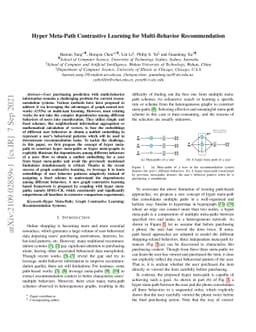 Hyper Meta-Path Contrastive Learning for Multi-Behavior Recommendation