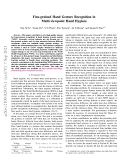 Fine-grained Hand Gesture Recognition in Multi-viewpoint Hand Hygiene