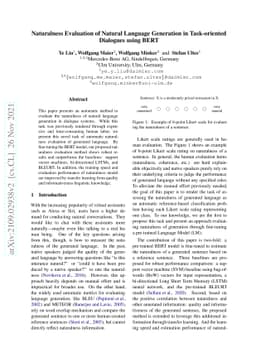 Naturalness Evaluation of Natural Language Generation in Task-oriented
  Dialogues using BERT