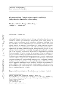 Grassmannian Graph-attentional Landmark Selection for Domain Adaptation