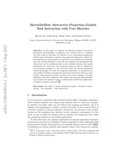 SketchMeHow: Interactive Projection Guided Task Instruction with User
  Sketches