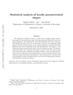Statistical analysis of locally parameterized shapes