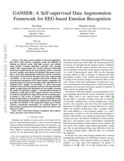 GANSER: A Self-supervised Data Augmentation Framework for EEG-based
  Emotion Recognition