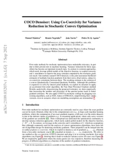 COCO Denoiser: Using Co-Coercivity for Variance Reduction in Stochastic
  Convex Optimization